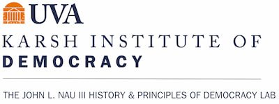 The John L. Nau III History & Principles of Democracy Lab logo