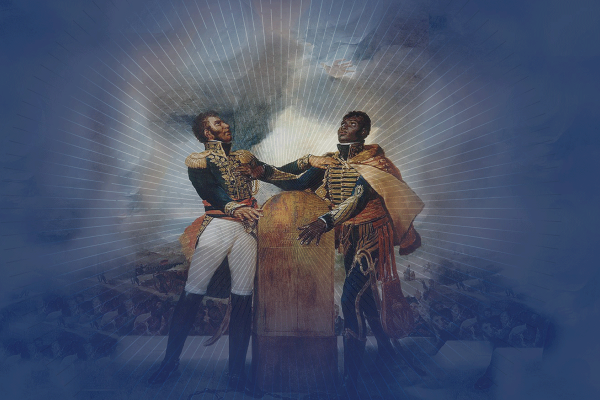 Artwork from Haiti depicting fight for democracy