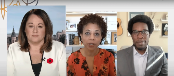 Melody Barnes appearing on CBC's 'American Roundtable'