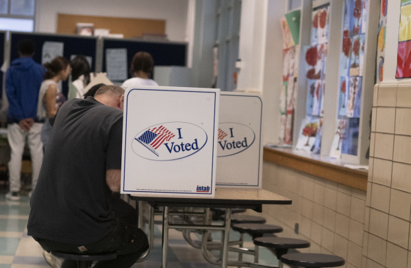Voting booth in Charlottesville, VA