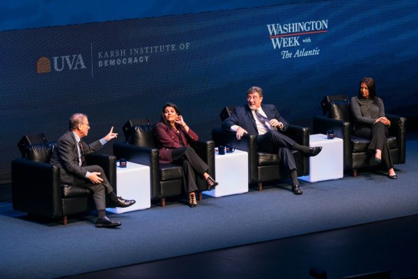 Writers from The Atlantic join Editor in Chief Jeffrey Goldberg onstage at Democracy360.