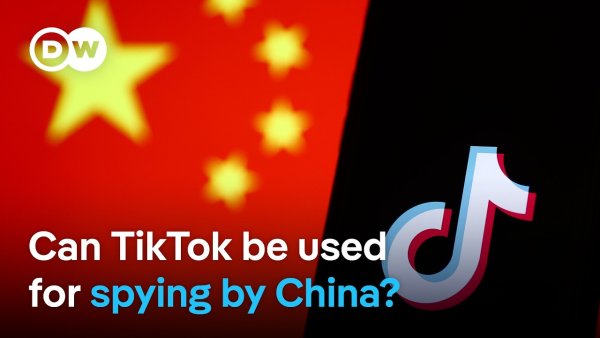 Chinese flag alongside TikTok logo