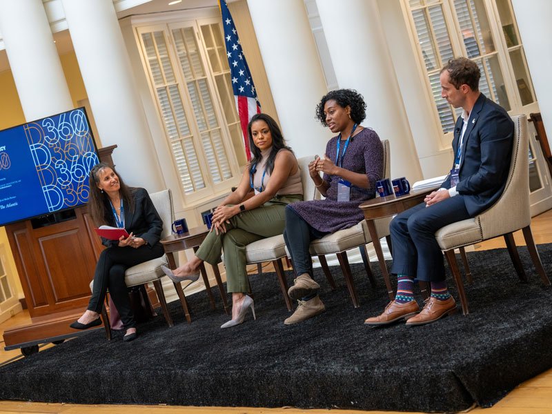 Photo from a Democracy360 event about climate change and disproportionate health burdens