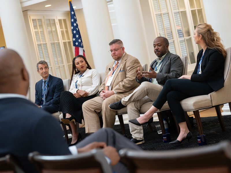 Photo from a Democracy360 event about local election systems, specifically in Virginia Beach, VA